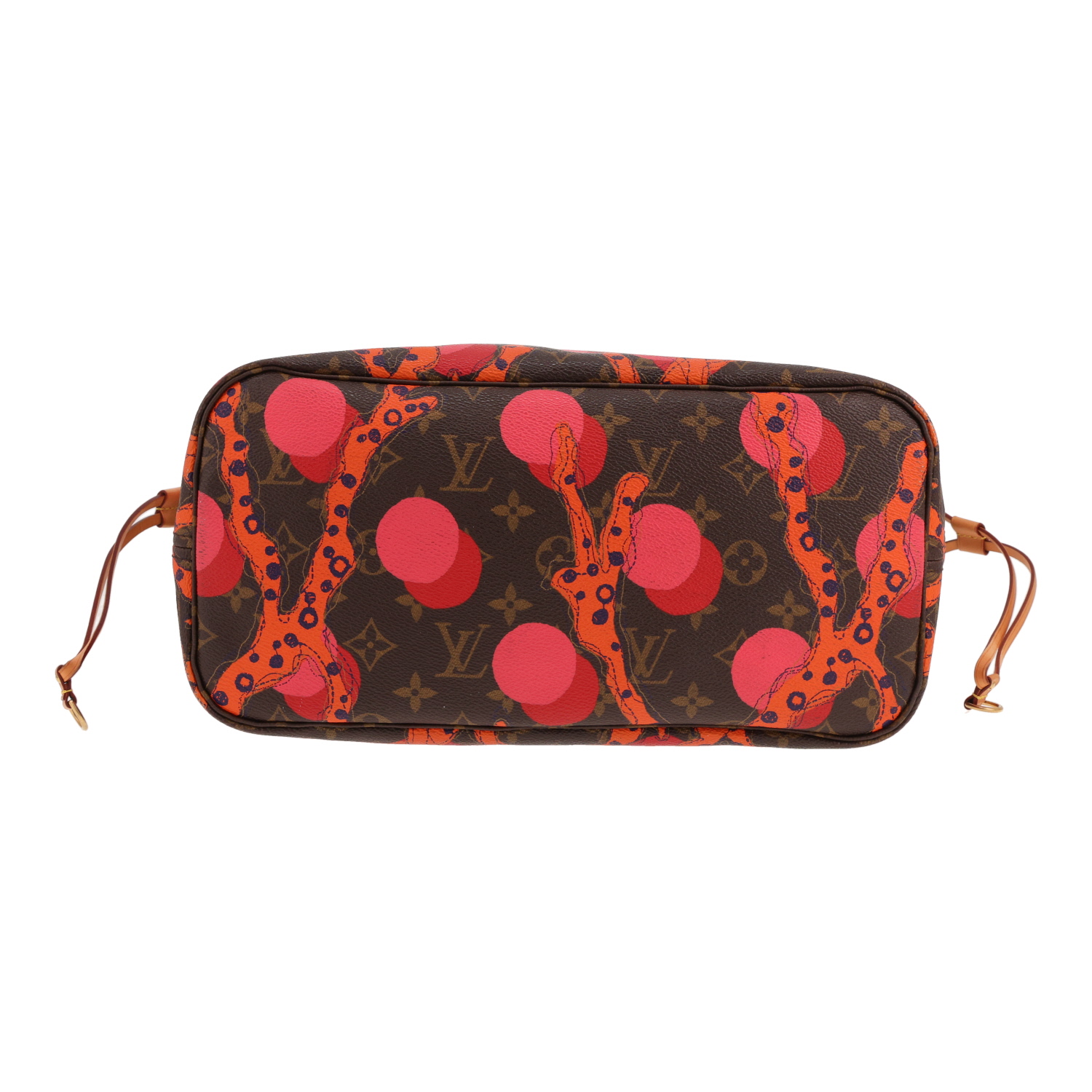 Borsa shopping Louis Vuitton Neverfull in edizione limitata, in tela Monogram marrone e pelle naturale - Detail D1