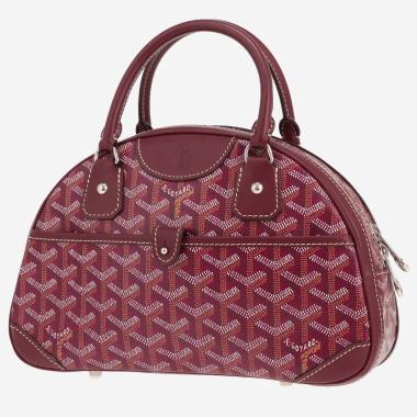Sac à main Goyard  Saint Jeanne en toile Goyardine bordeaux et cuir bordeaux
