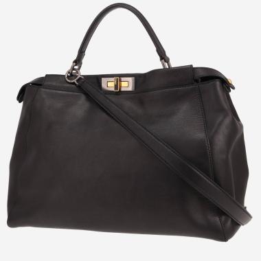 Sac à main Fendi  Peekaboo en cuir noir