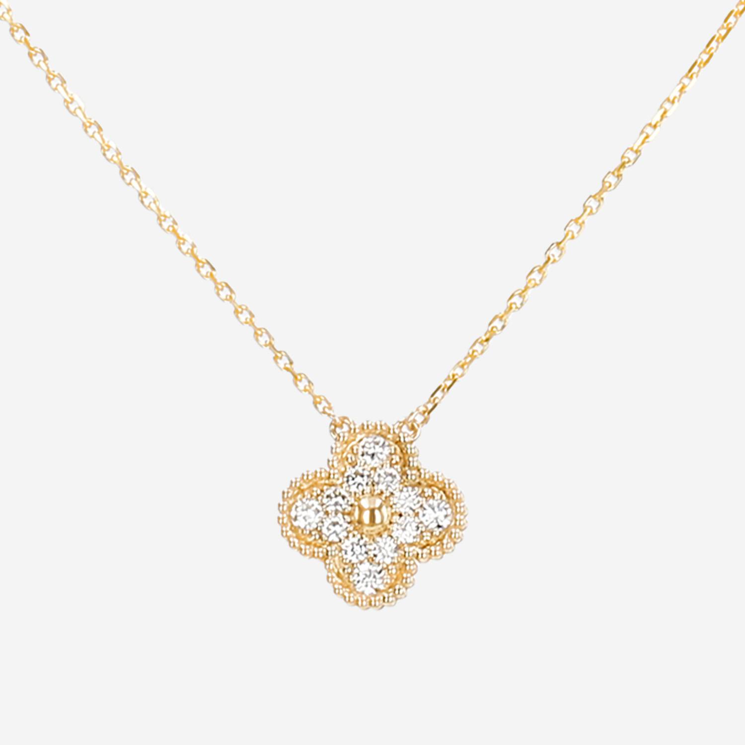 Pendentif Van Cleef & Arpels Vintage Alhambra en or jaune et diamants