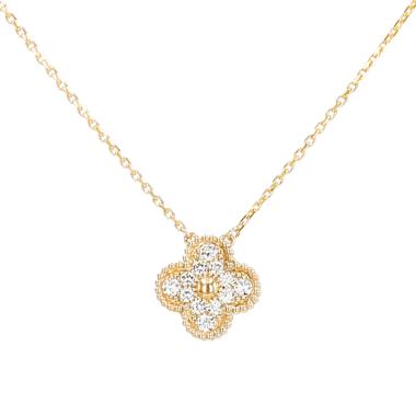 Pendentif Van Cleef & Arpels Vintage Alhambra en or jaune et diamants