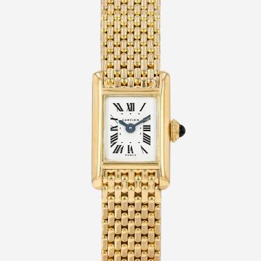 Cartier Mini Tank watch in yellow gold, circa 1990