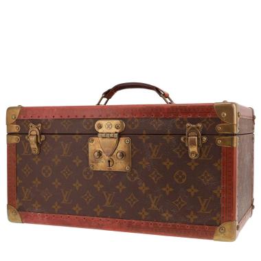 Vanity Louis Vuitton: botiquín de lona con estampado Monogram marrón y lozine marrón