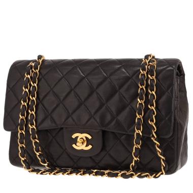 Chanel Timeless Classic handbag in black quilted leather