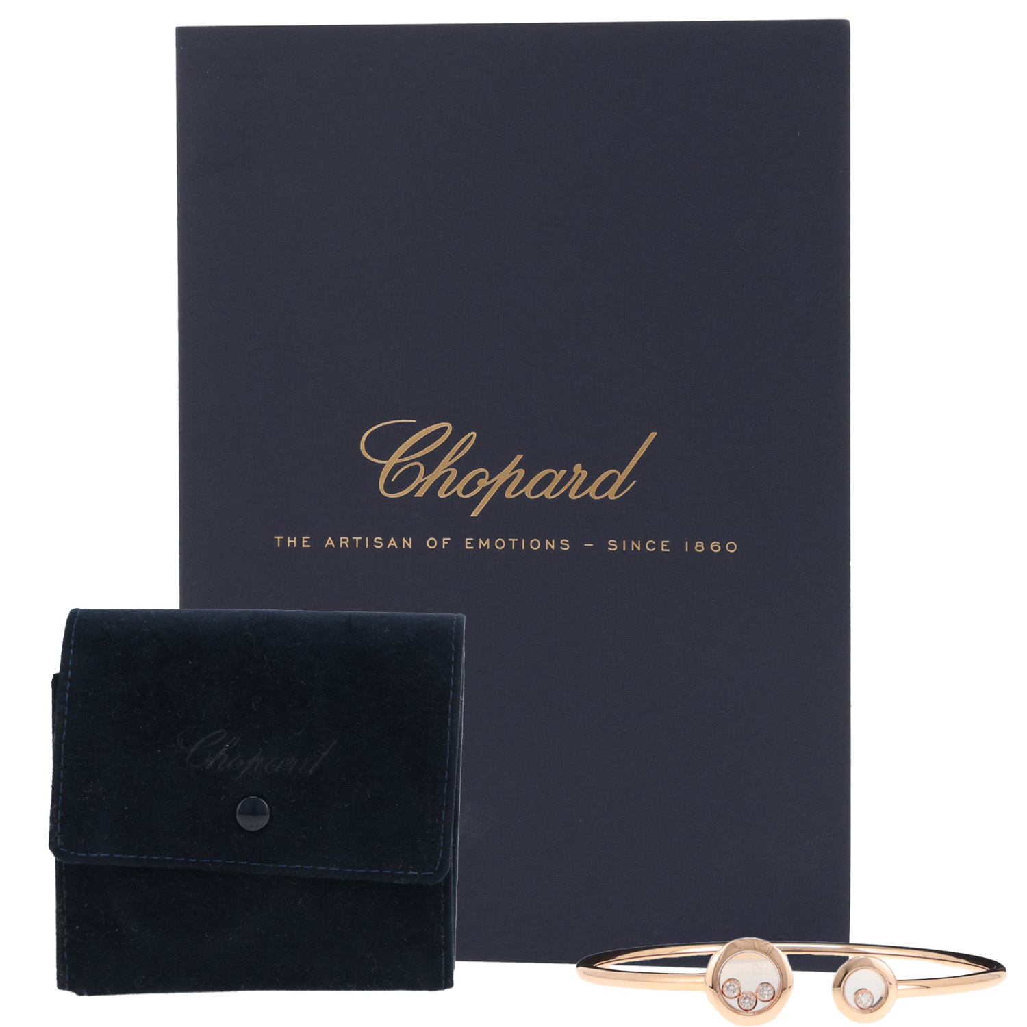 Pulsera Chopard Happy Diamonds Icon de oro rosa y diamantes