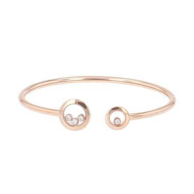 Pulsera Chopard Happy Diamonds Icon de oro rosa y diamantes