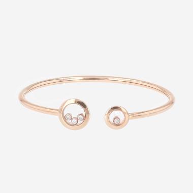 Bracelet Chopard Happy Diamonds Icon en or rose et diamants