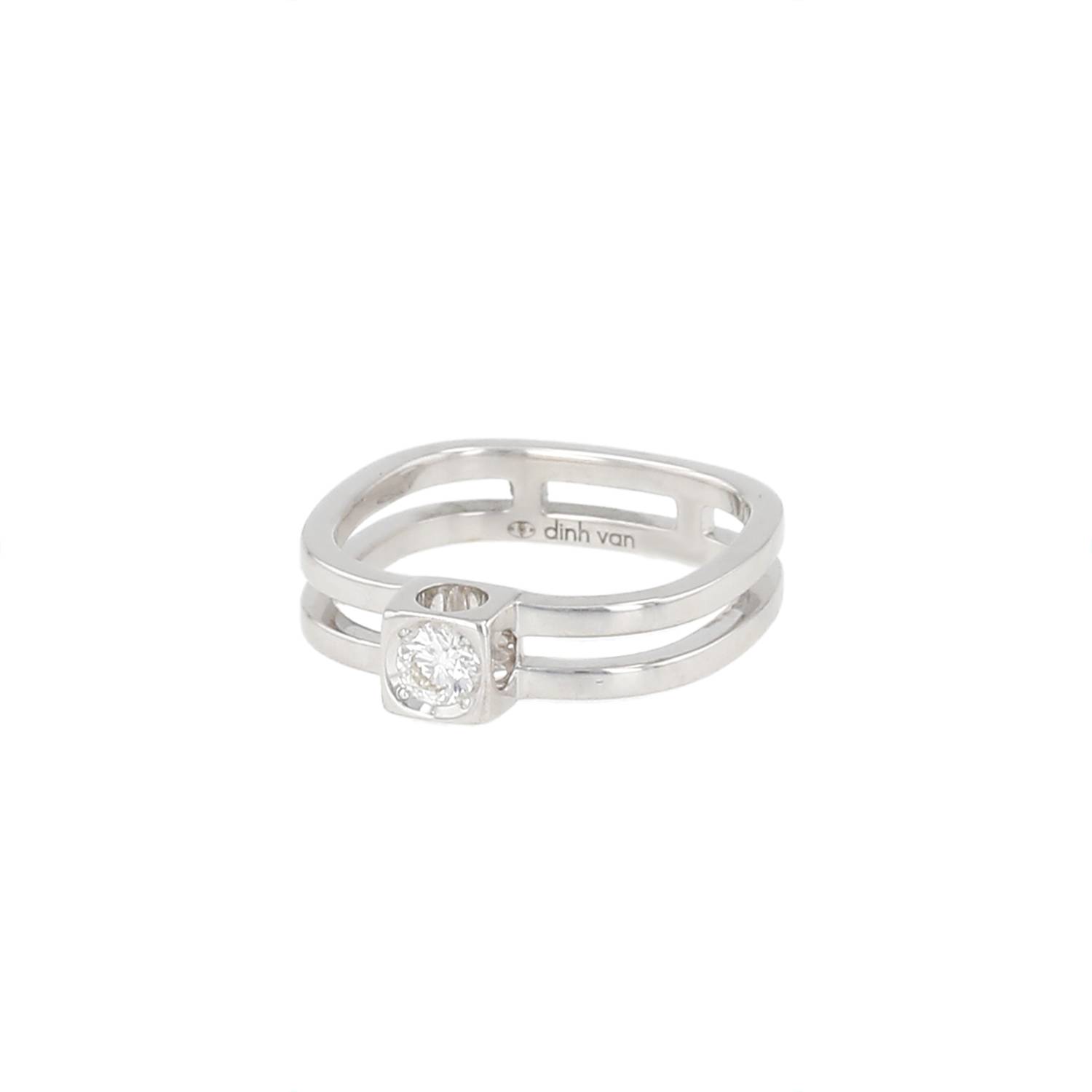 Bague Dinh Van Le Cube Diamant en or blanc et diamant Bague Dinh Van Le Cube Diamant en or blanc et diamant
