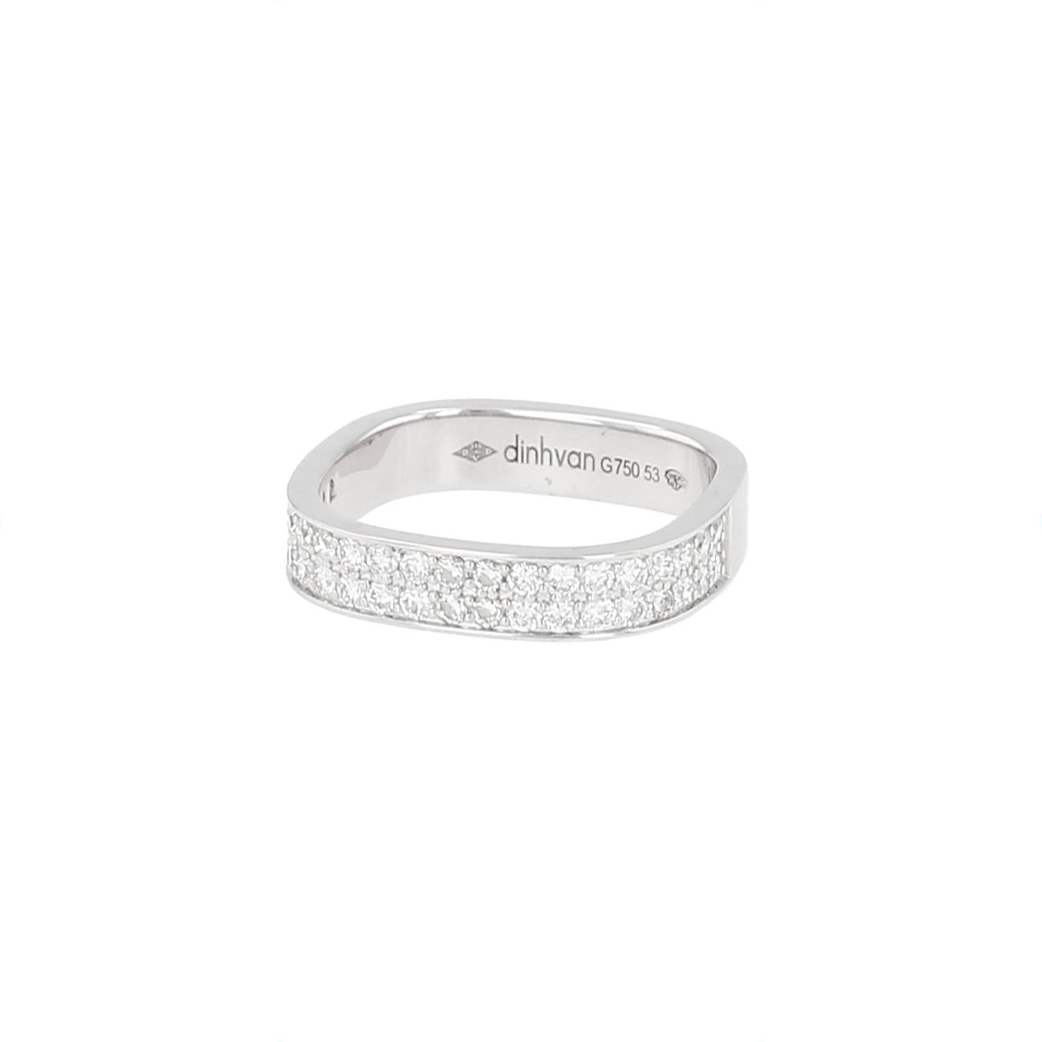 Alliance Dinh Van Alliance Carrée en or blanc et diamants Alliance Dinh Van Alliance Carrée en or blanc et diamants