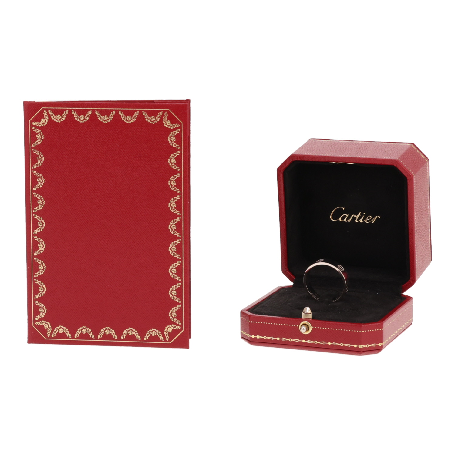 Bague Cartier Love en or blanc - Detail D2