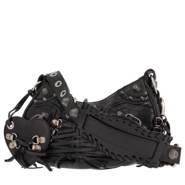Borsa a tracolla Balenciaga “Cagole” in pelle invecchiata nera