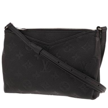 Borsa a tracolla Louis Vuitton  Pallas in pelle Monogram con stampa a rilievo nera
