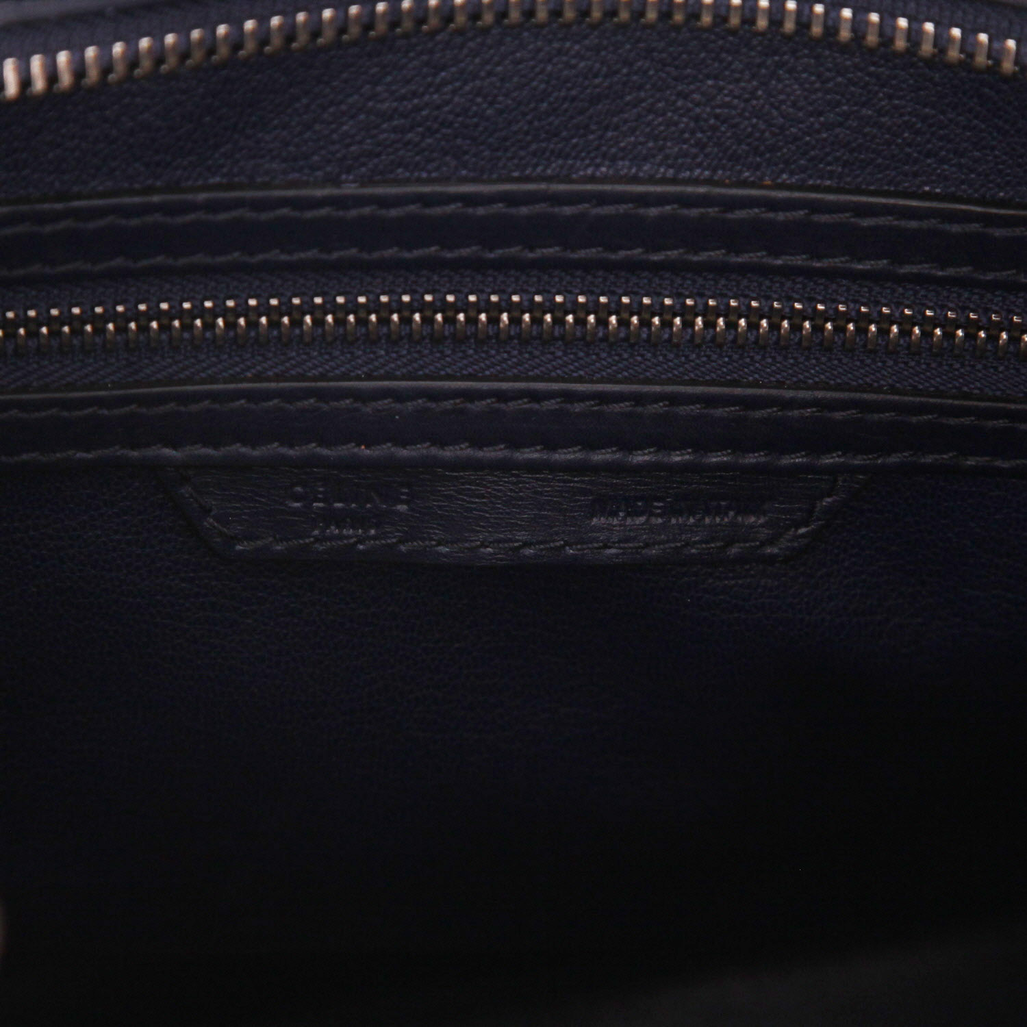 Bolso Celine «Luggage» de piel Bleu Marine - Detail D2