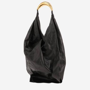 Sac à main Bottega Veneta Foulard en cuir vert-kaki