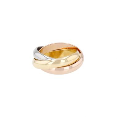 Bague Cartier Trinity moyen modèle en 3 ors, taille 52