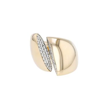 Vhernier Eclisse ring in non-rhodium-plated white gold and diamonds