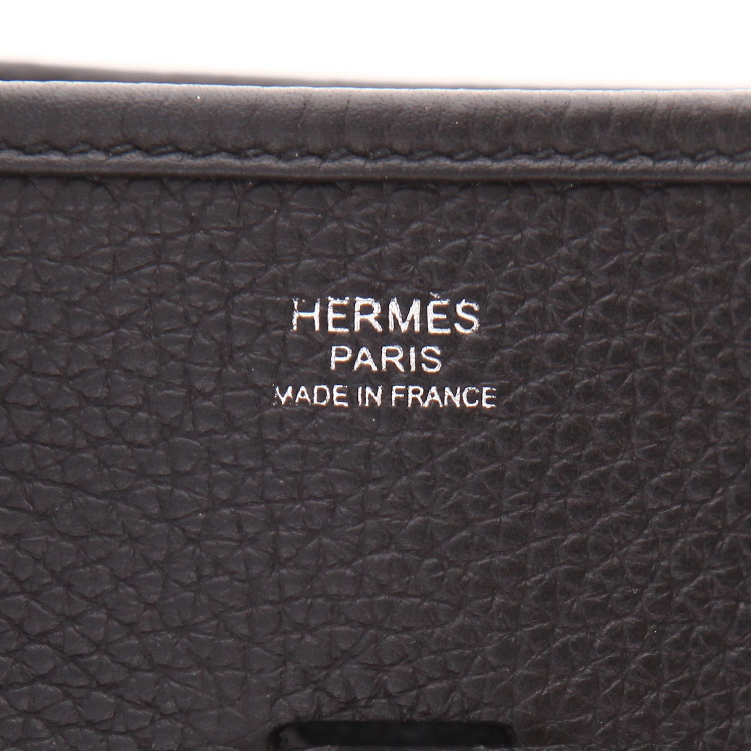 Bolso bandolera Hermès «Evelyne» de 29 cm, de piel de ternero «Clémence» Noir - Detail D2