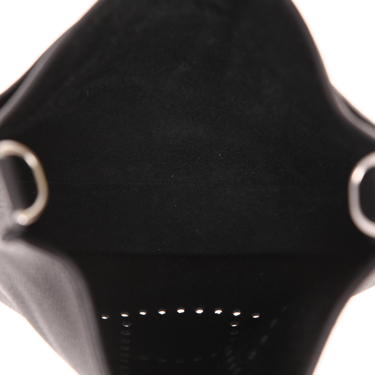 Hermès Evelyne 29 cm shoulder bag in Noir Clémence calfskin - Detail D3