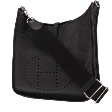 Bolso bandolera Hermès «Evelyne» de 29 cm, de piel de ternero «Clémence» Noir