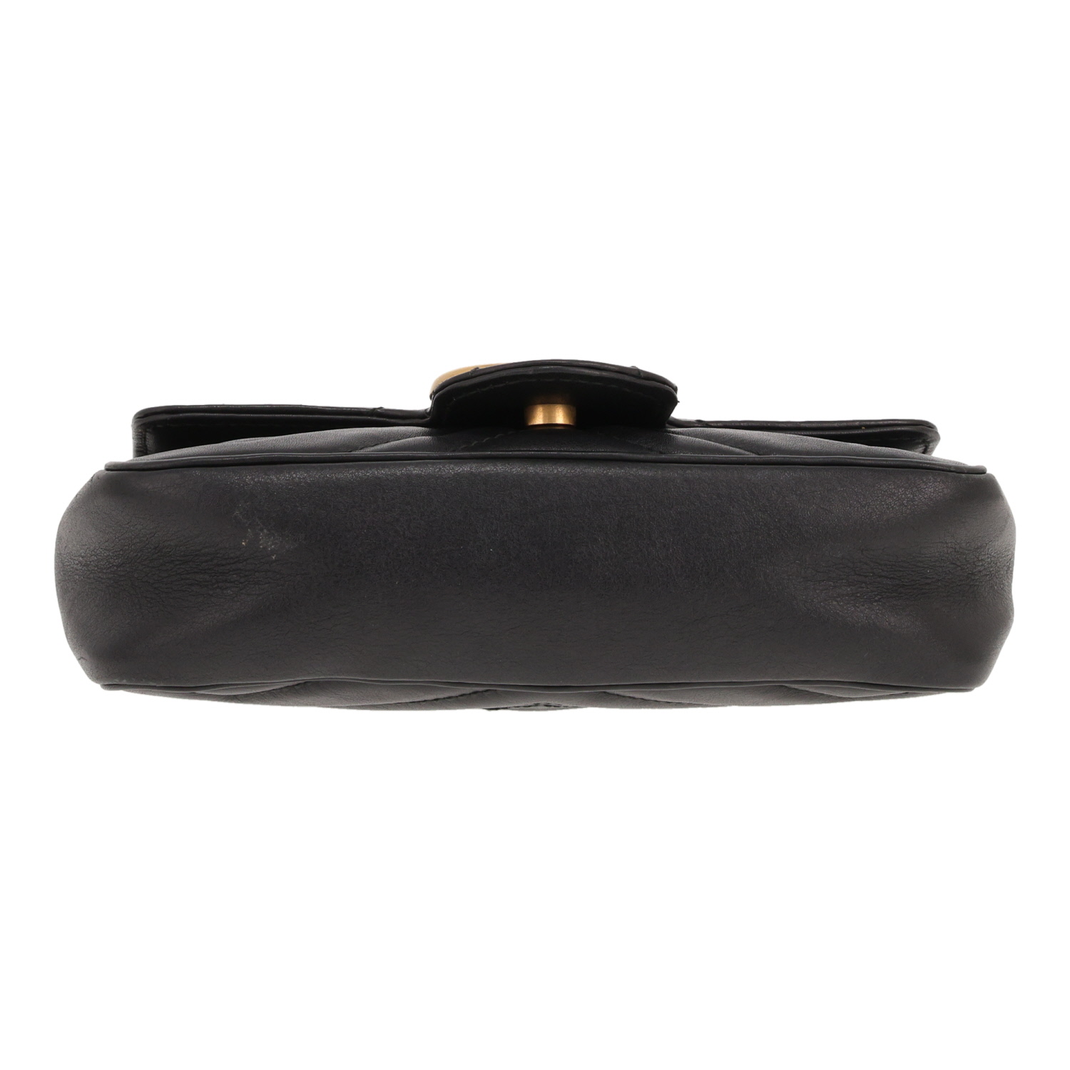 Borsa a tracolla Gucci GG Marmont mini in pelle trapuntata nera - Detail D1