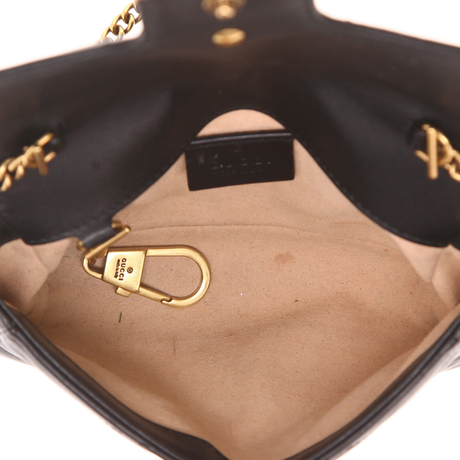 Borsa a tracolla Gucci GG Marmont mini in pelle trapuntata nera - Detail D3