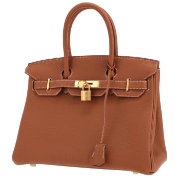 Sac à main Hermès  Birkin 30 cm en cuir togo gold