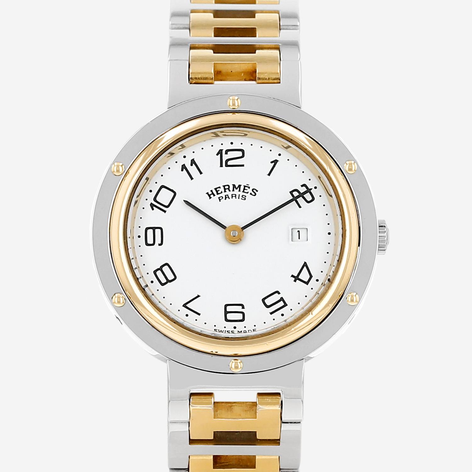 Hermès Clipper watch in steel, circa 2000