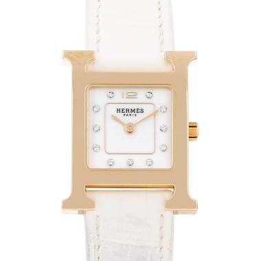 Hermès Heure H watch, small model, gold-plated. Ref: Hermès - HH1.202. Circa 2026