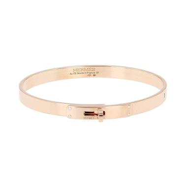 Bracciale Hermès Kelly in oro rosa e diamanti