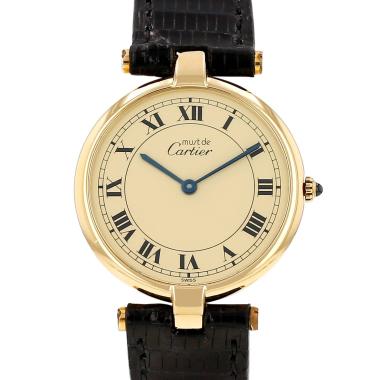 Cartier Must Vendôme watch, large model, in vermeil. Ref: Cartier - 17. Circa 1990