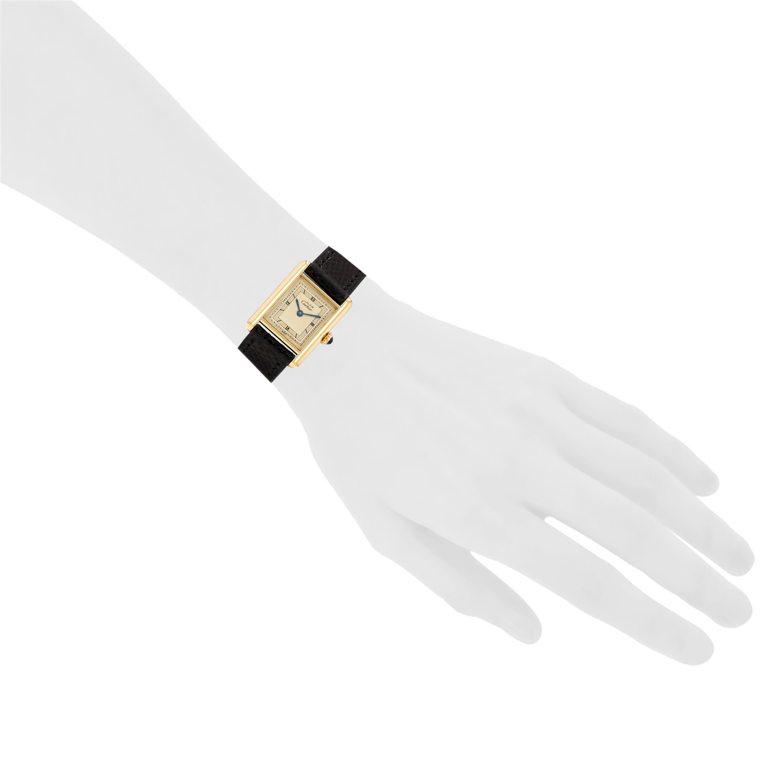 Reloj Cartier Tank Must en vermeil Ref.: Cartier - 5057001  Hacia 1990 - Detail D1