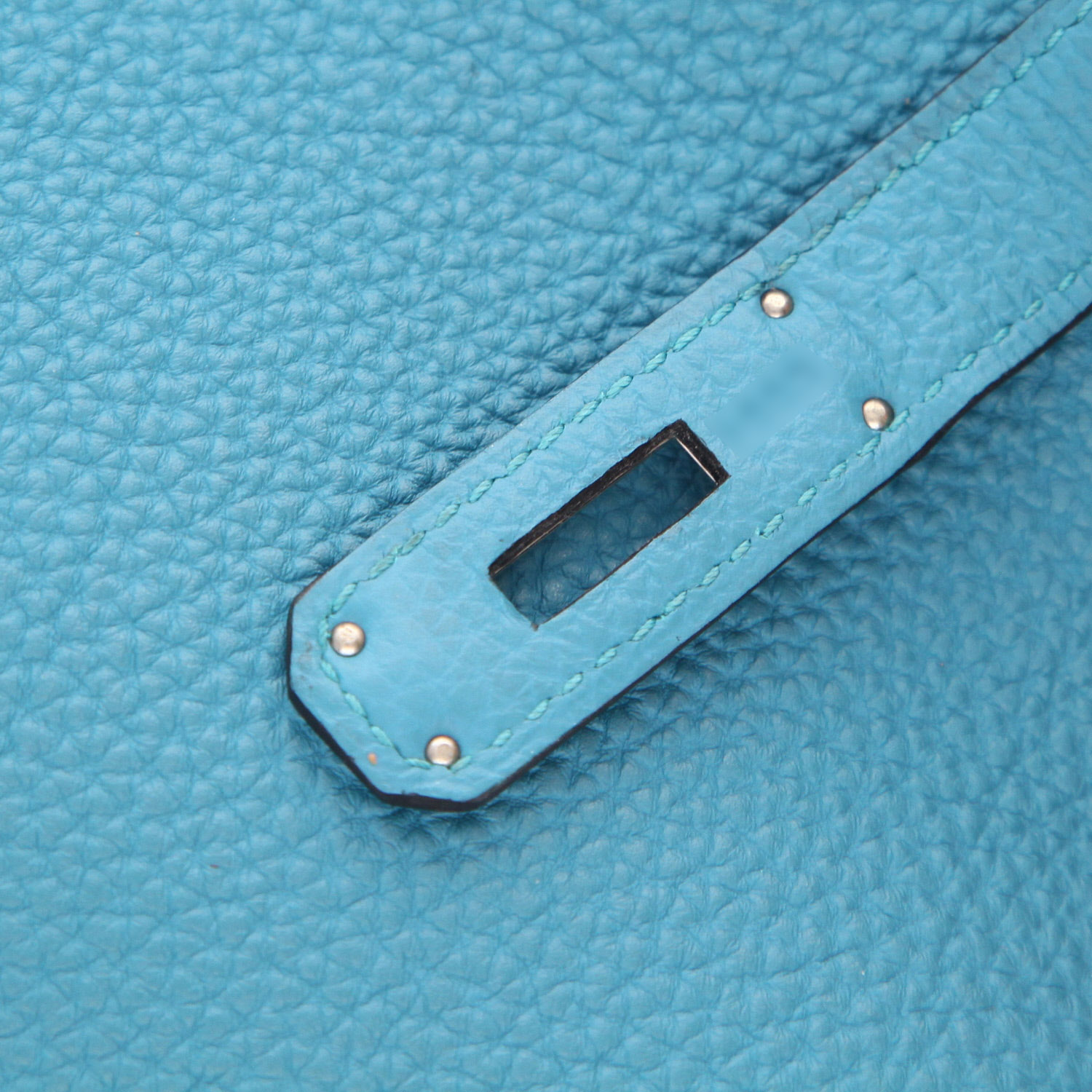Hermès Birkin handbag, 30 cm, in blue Togo leather - Detail D4