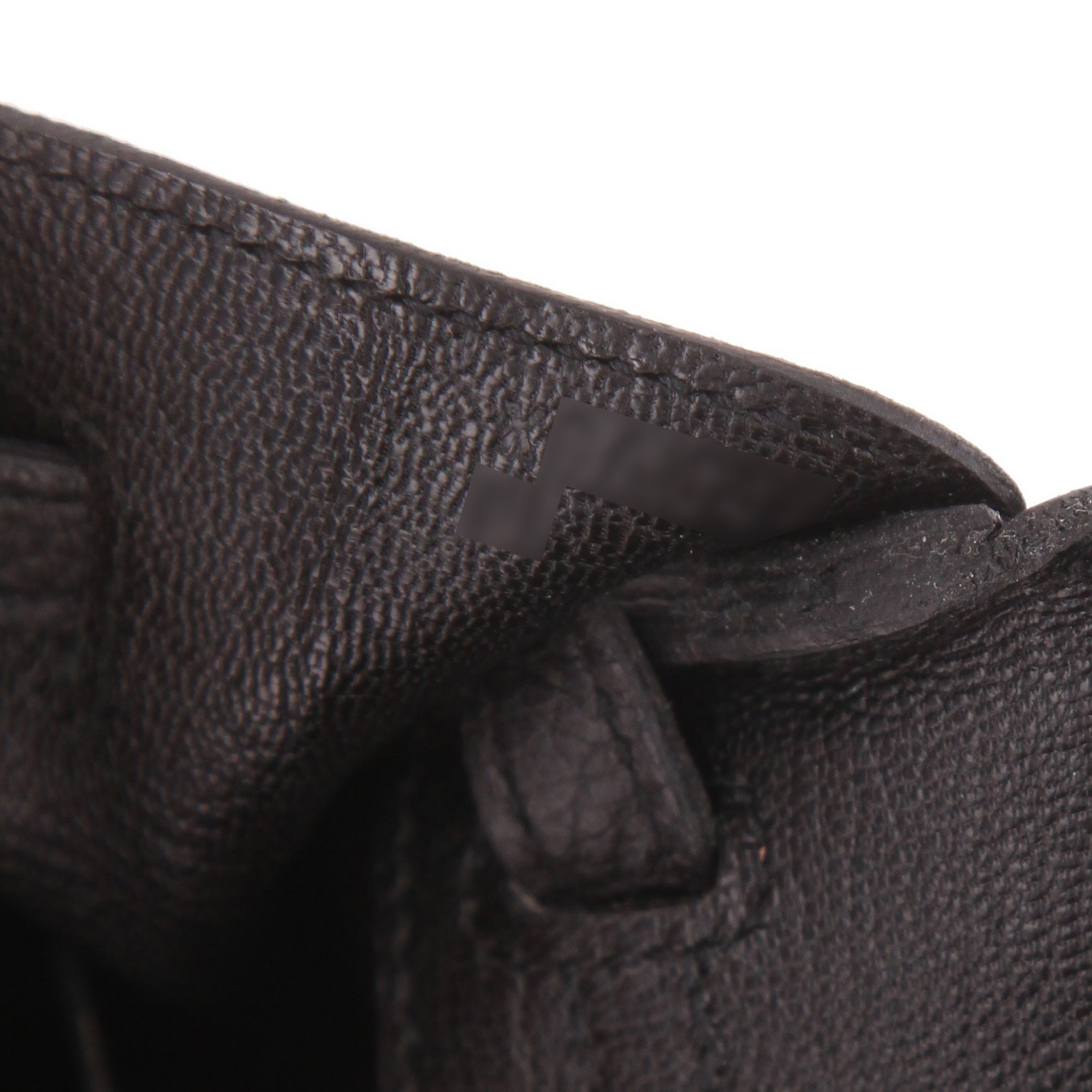Hermès Birkin 25 cm handbag in Noir Togo leather - Detail D4