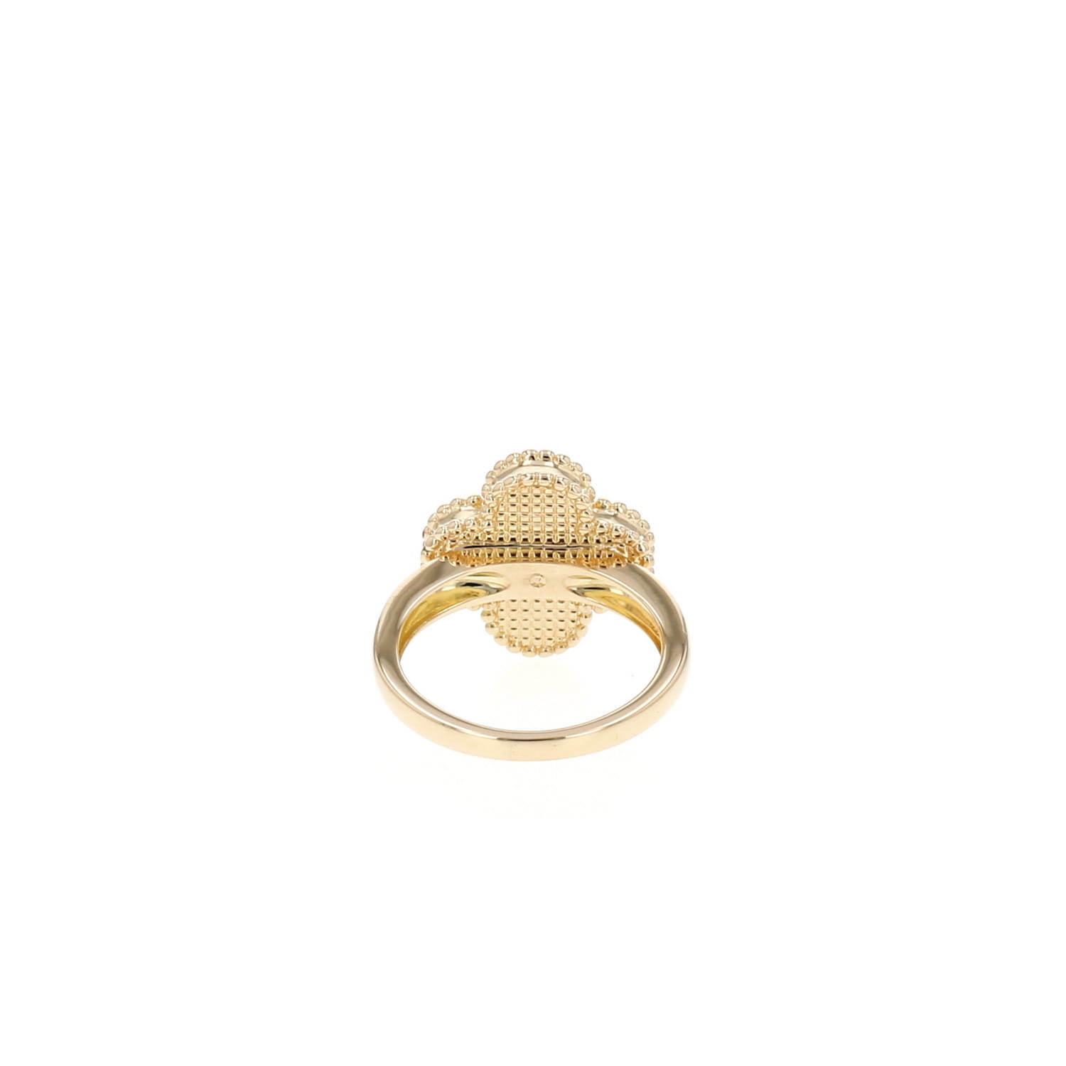 Van Cleef & Arpels Vintage Alhambra ring in yellow gold, Malachite and diamonds - Detail D5