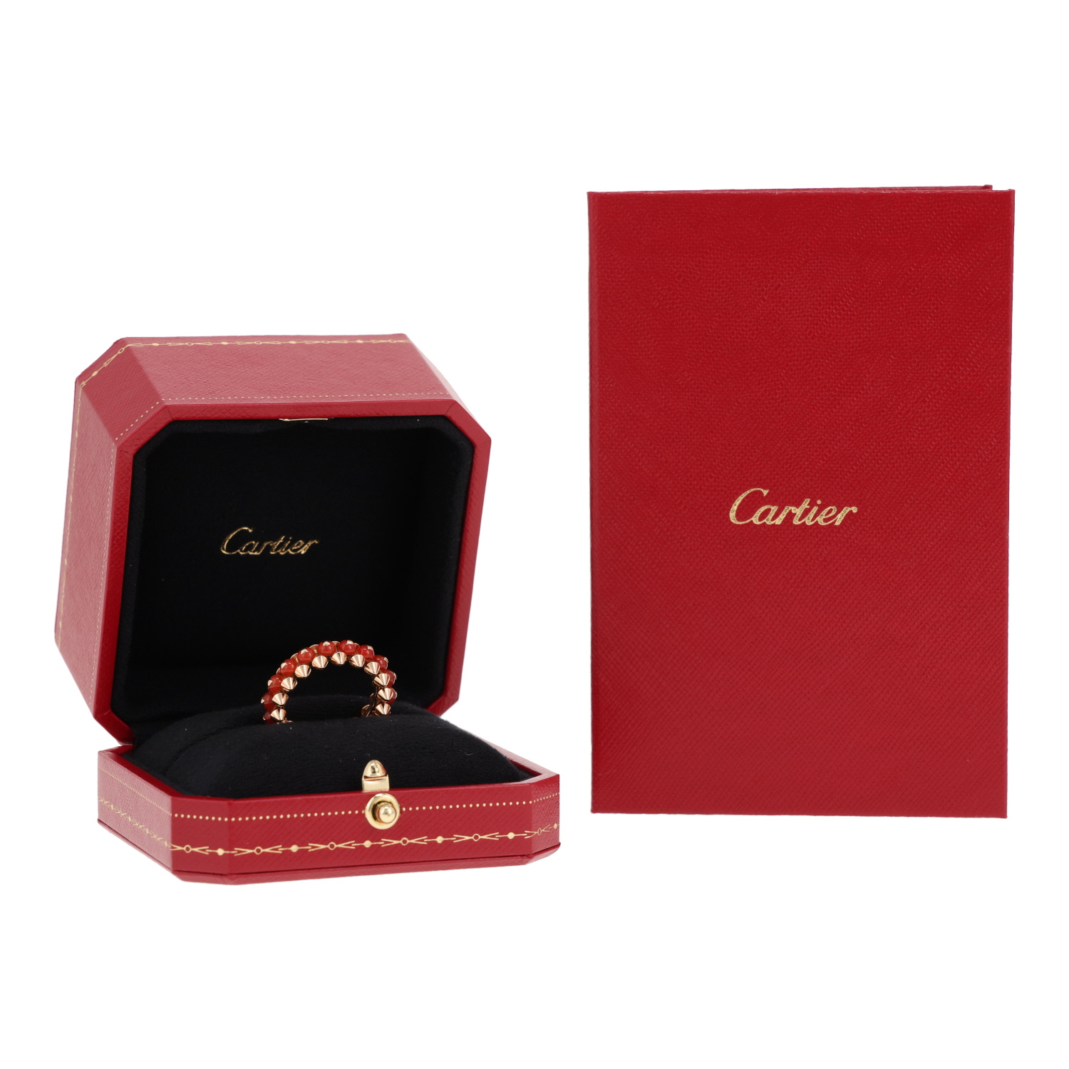 Bague Cartier Clash De Cartier en or rose et agate rouge - Detail D2