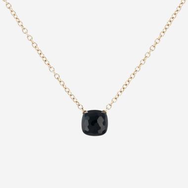 Pomellato Nudo necklace in rose gold and blue London topaz