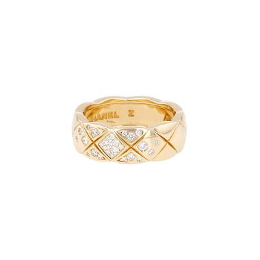 Bague Chanel Coco Crush moyen modèle en or jaune et diamants
