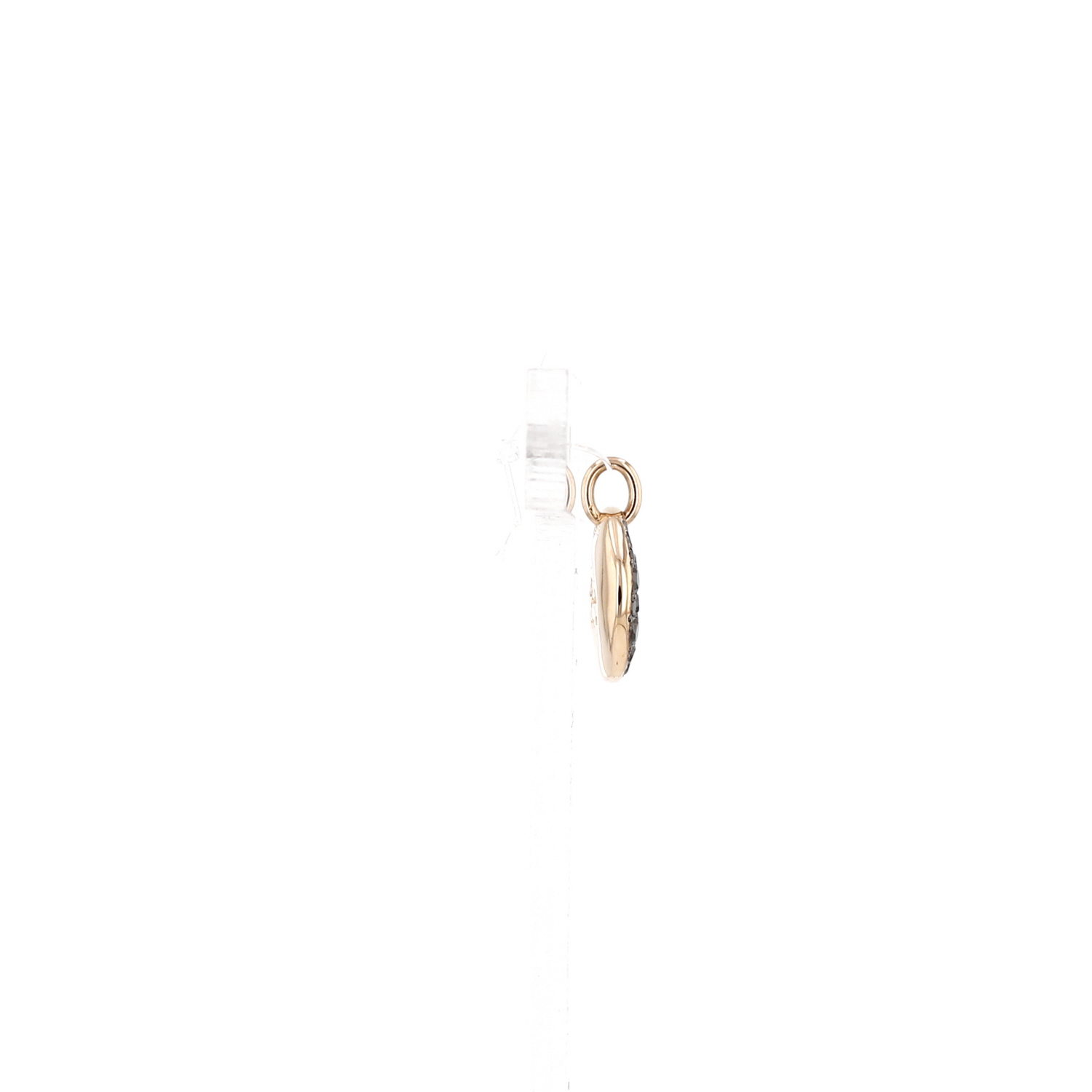 Pomellato Sabbia pendant, small version, in rose gold, blackened gold and black diamonds - Detail D2