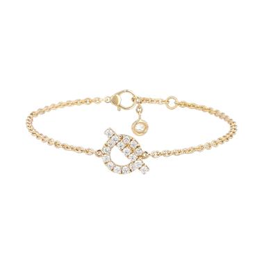 Bracelet Hermès Finesse en or jaune et diamants