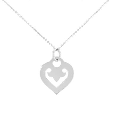 Pendentif O.J. Perrin Légende moyen modèle en or blanc