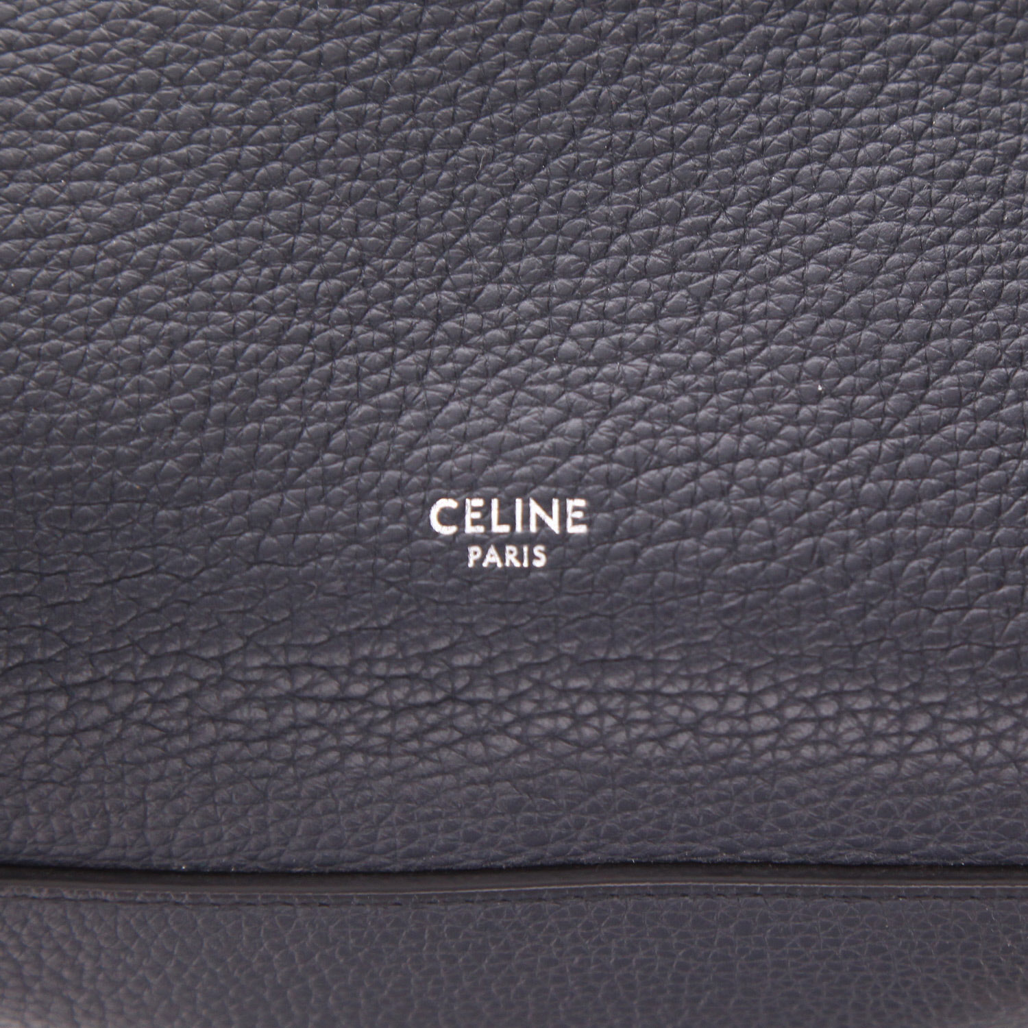 Bolso de mano Celine «Big Bag» de piel granulada Bleu Marine - Detail D2