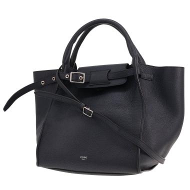 Borsa Celine  Big Bag in pelle martellata Bleu Marine