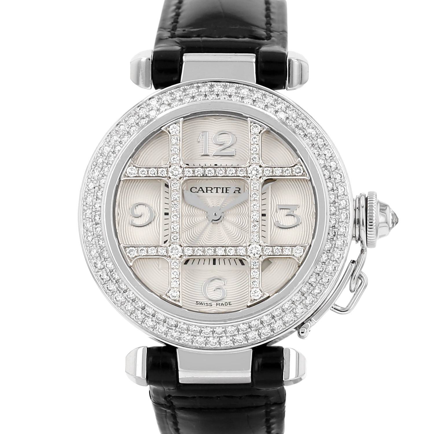 Montre Cartier Pasha Grille en or blanc Ref: Cartier - 2400