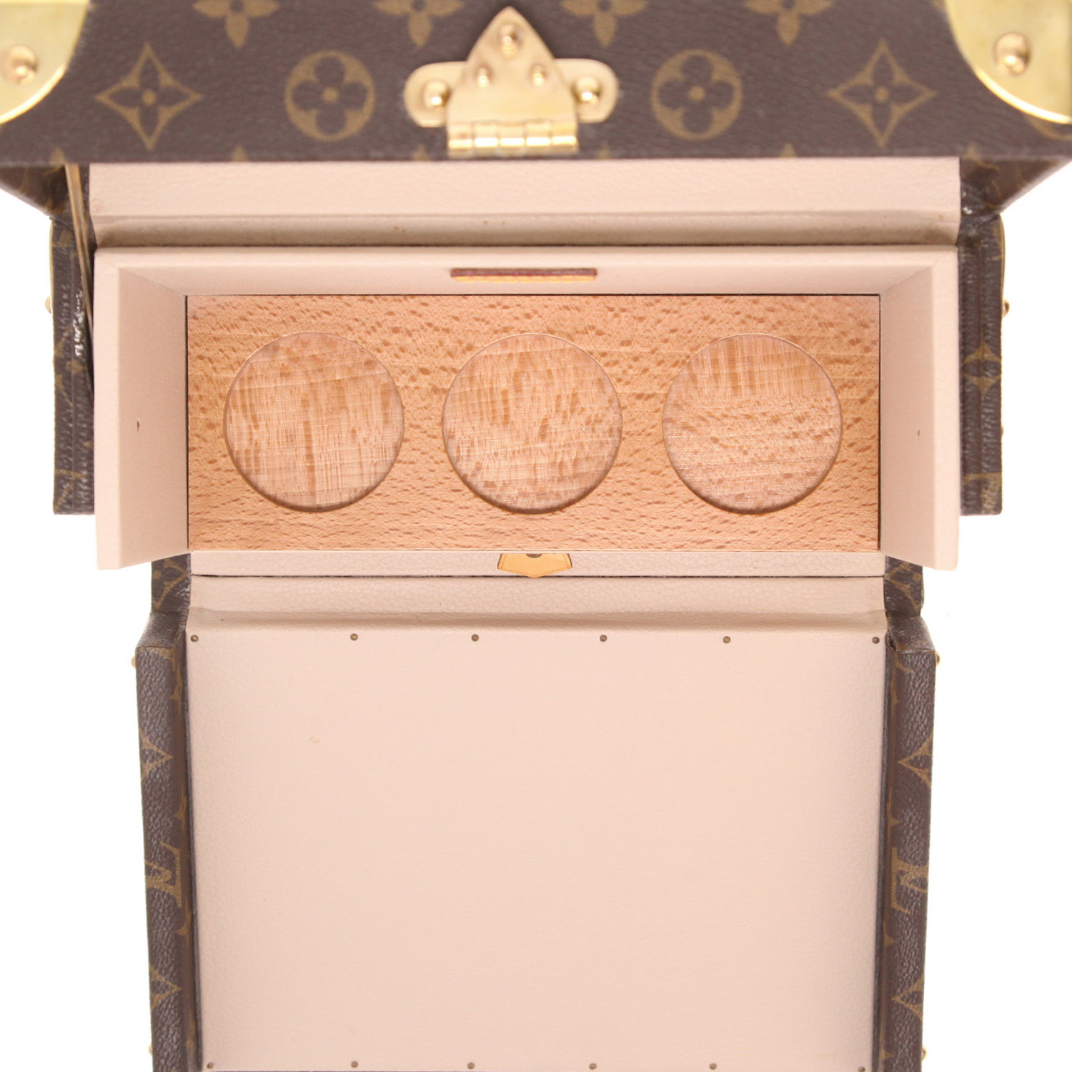 Vanity Louis Vuitton: Estuche para frascos de lona Monogram y piel natural - Detail D3
