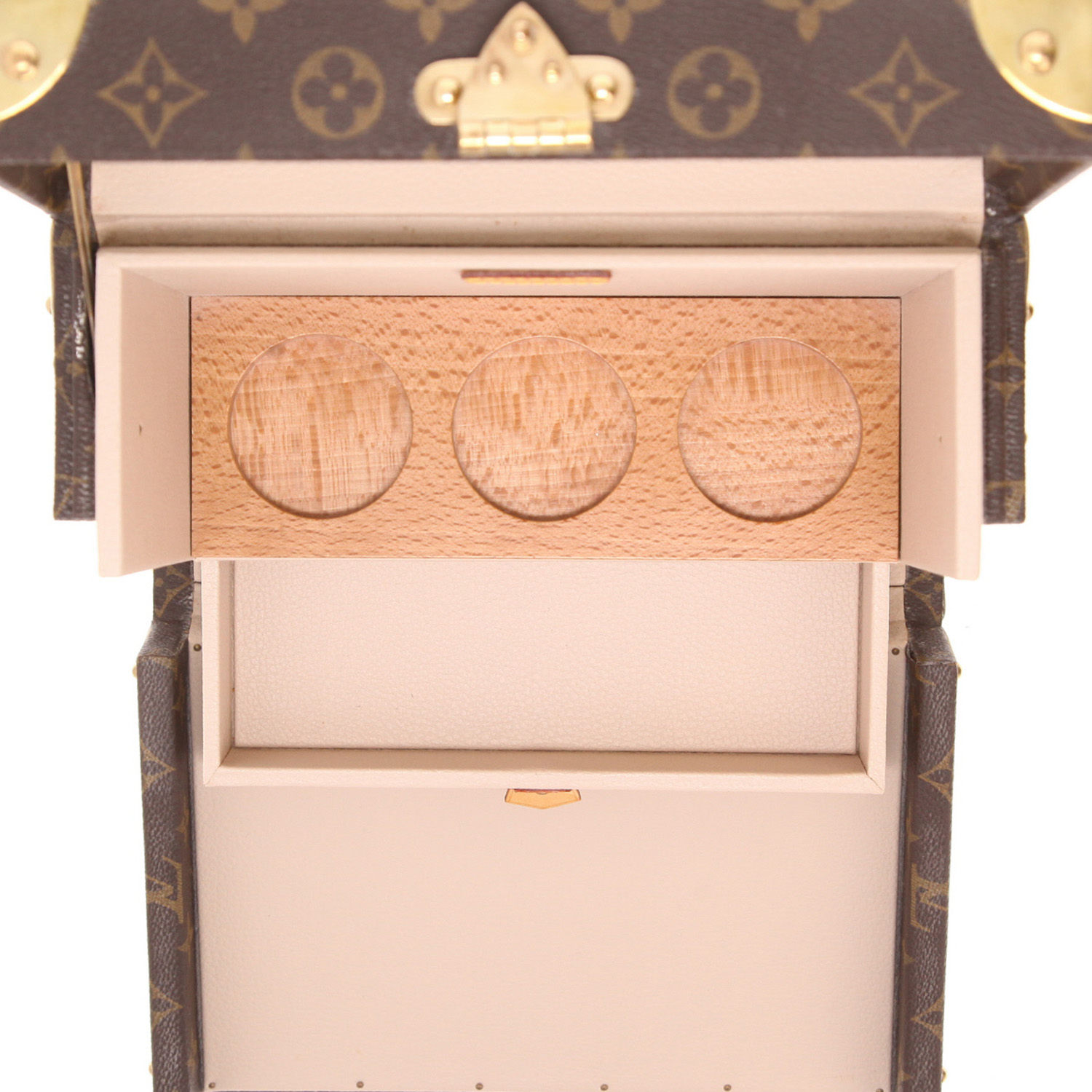 Vanity Louis Vuitton: Estuche para frascos de lona Monogram y piel natural - Detail D4