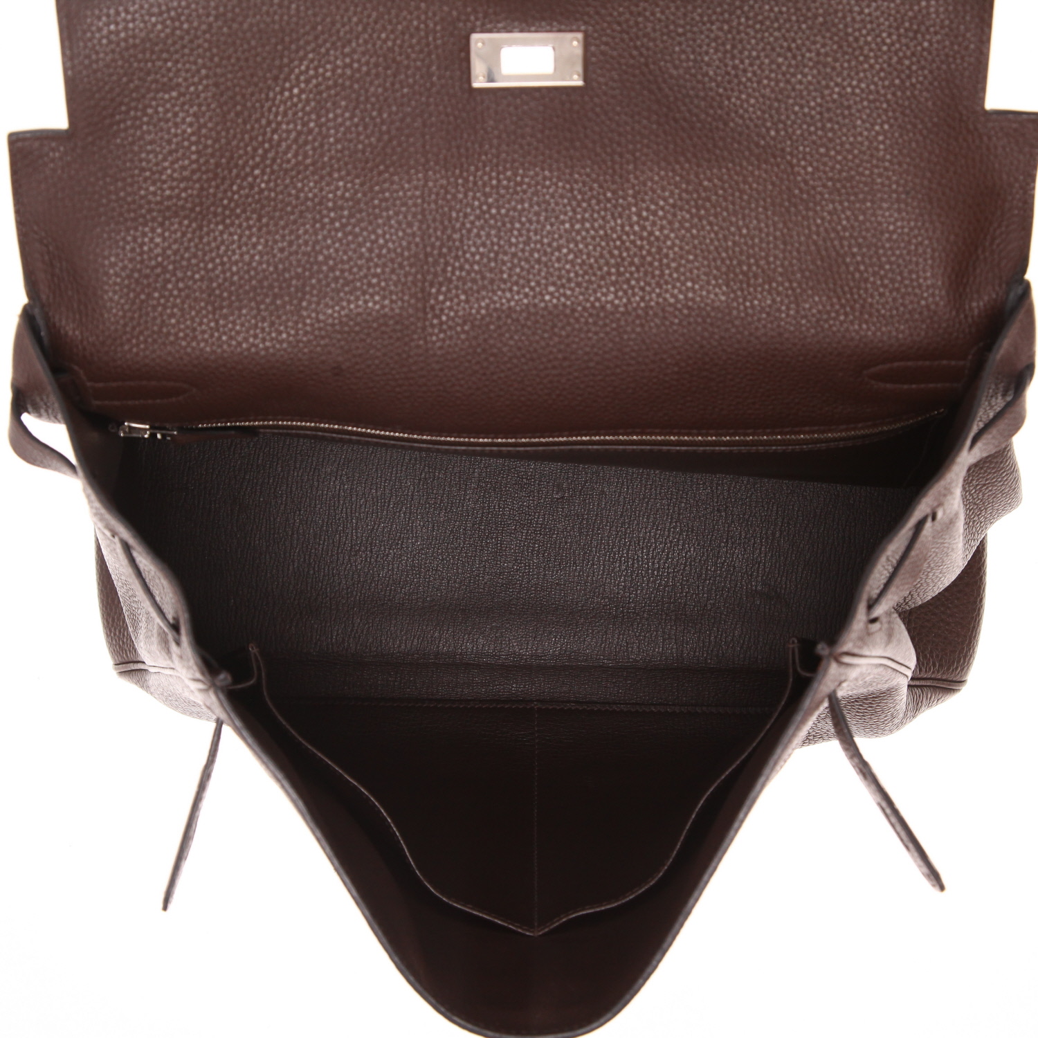 Sac à main Hermès  Kelly 35 cm en cuir togo marron - Detail D3