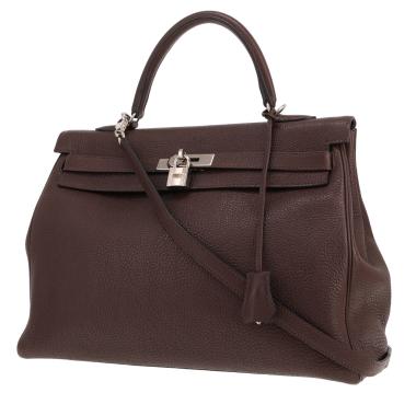 Sac à main Hermès  Kelly 35 cm en cuir togo marron