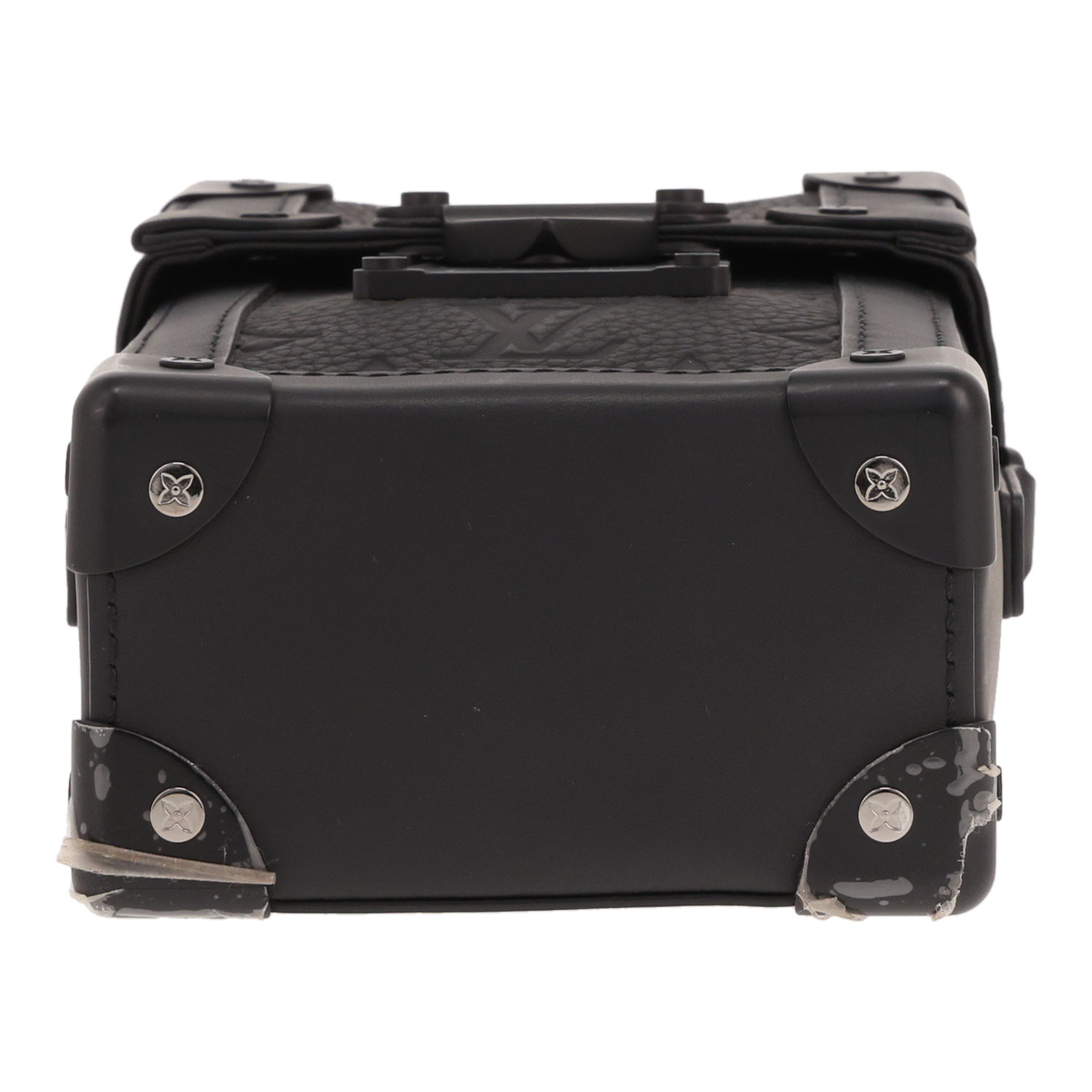 Louis Vuitton Trunk shoulder bag in black Monogram Empreinte leather and black leather - Detail D1