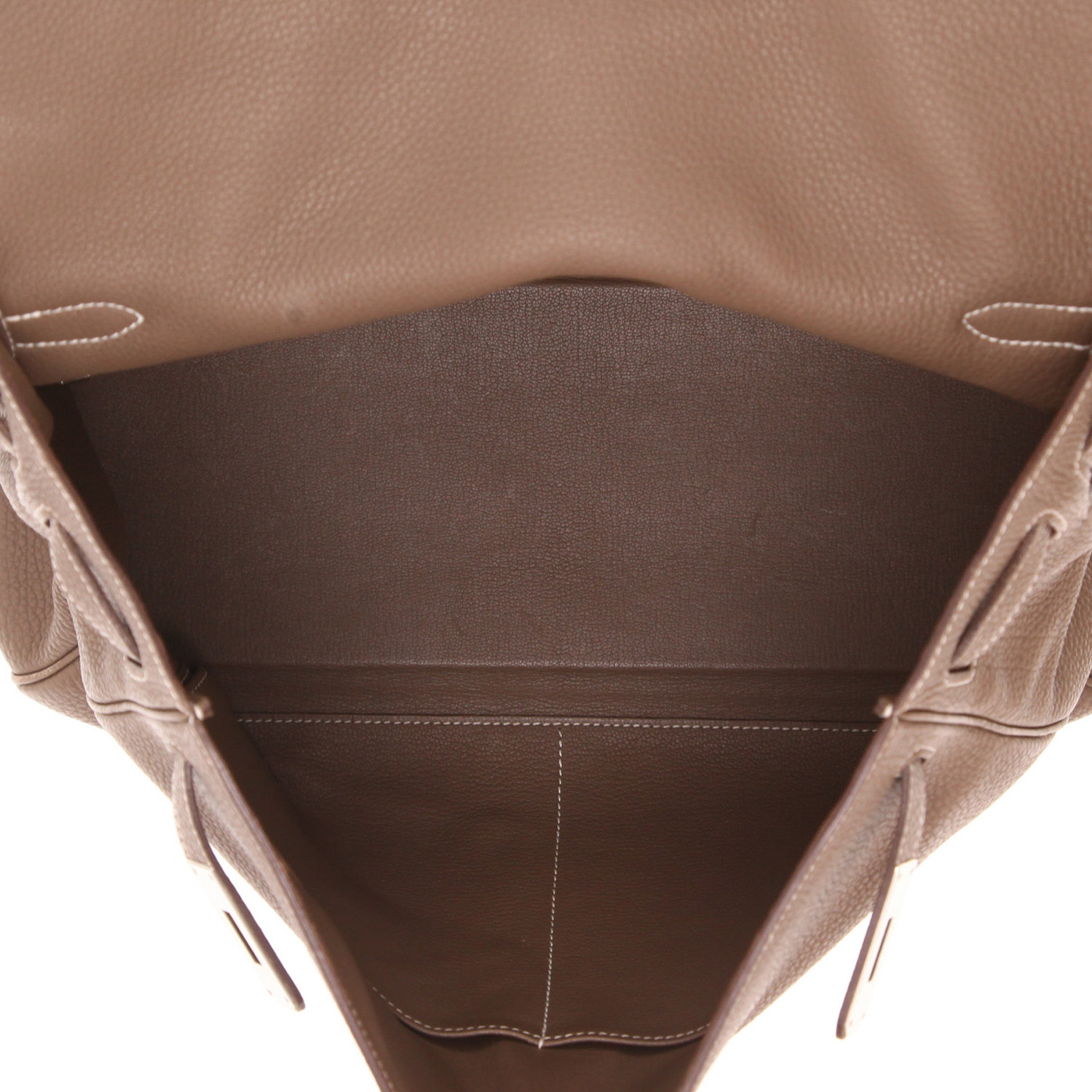 Hermès Kelly 35 cm handbag in Togo leather, in the ‘Étoupe’ colour - Detail D3