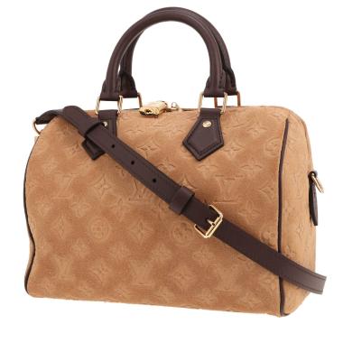 Bolso Louis Vuitton Speedy 25 de ante de becerro marrón y piel marrón